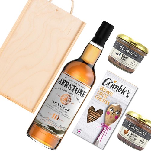 Aerstone Sea Cask 10 Year Old Whisky 70cl And Pate Gift Box